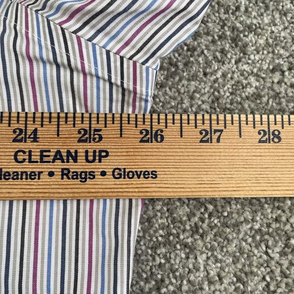 Charles Tyrwhitt Slim Fit Non Iron Dress Shirt Mens Business Casual Size 18/37 - Picture 8 of 11